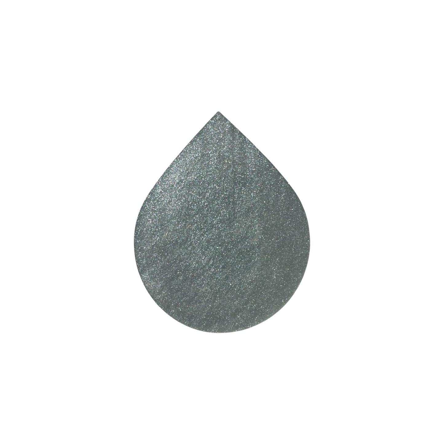 Gray teardrop-shaped pin on a white background