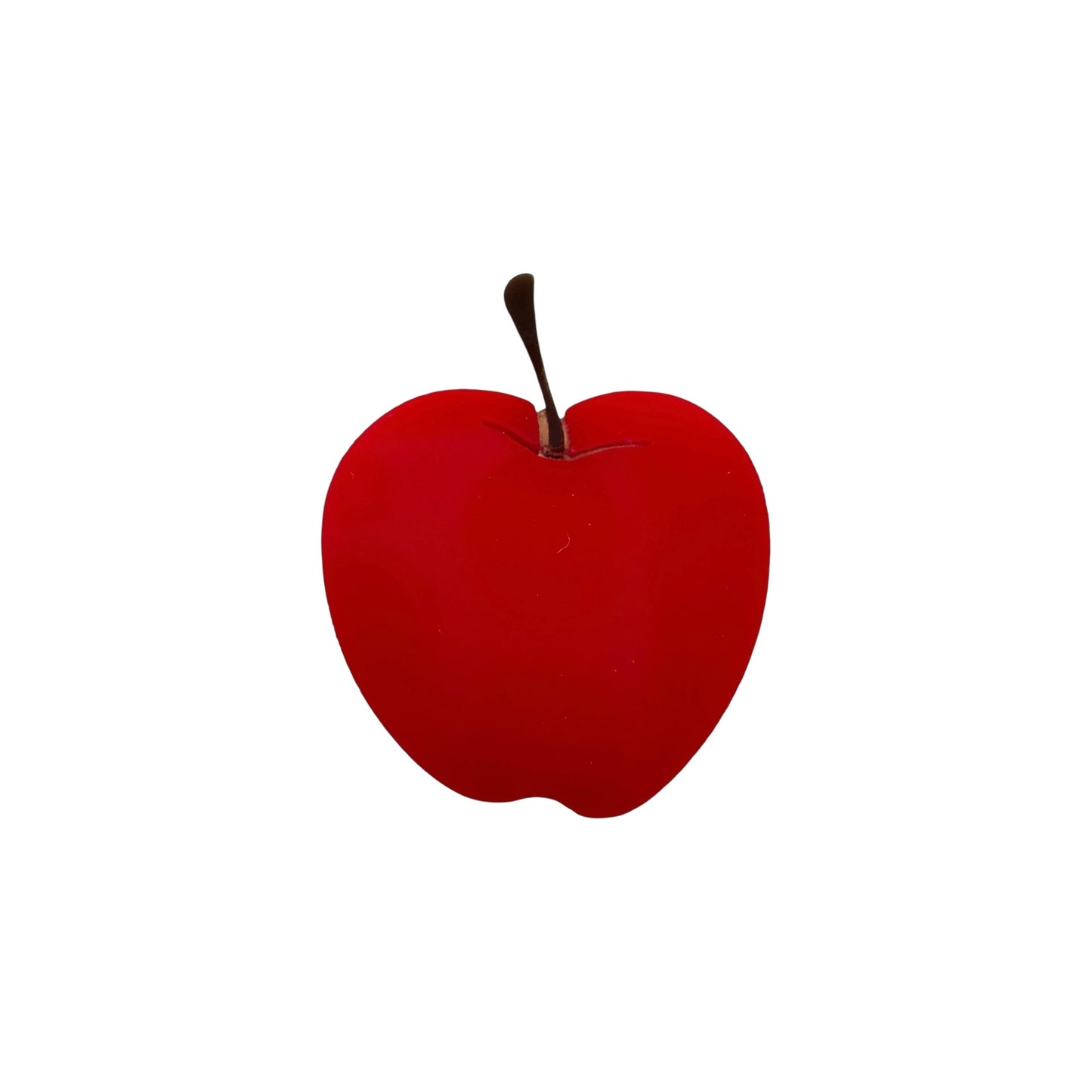 Red apple pin on a white background