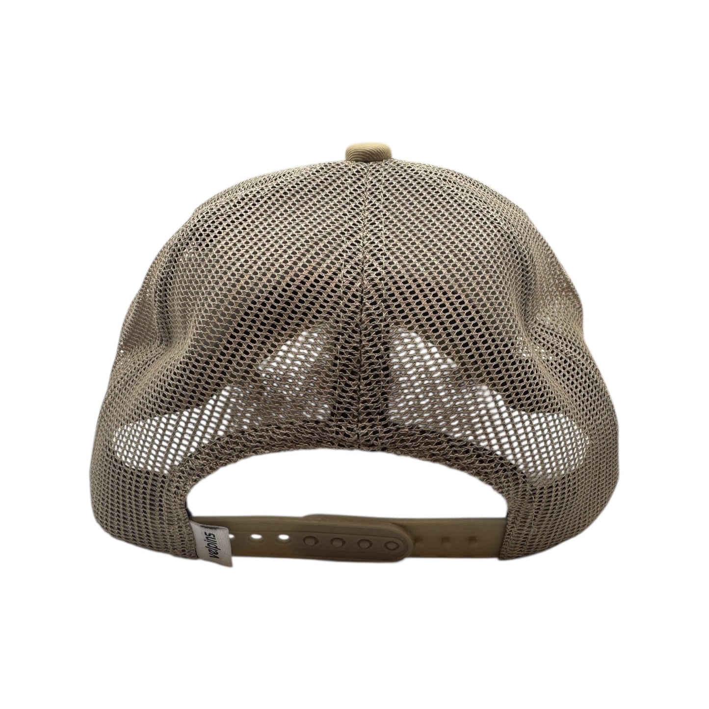 Brown mesh cap on a white background