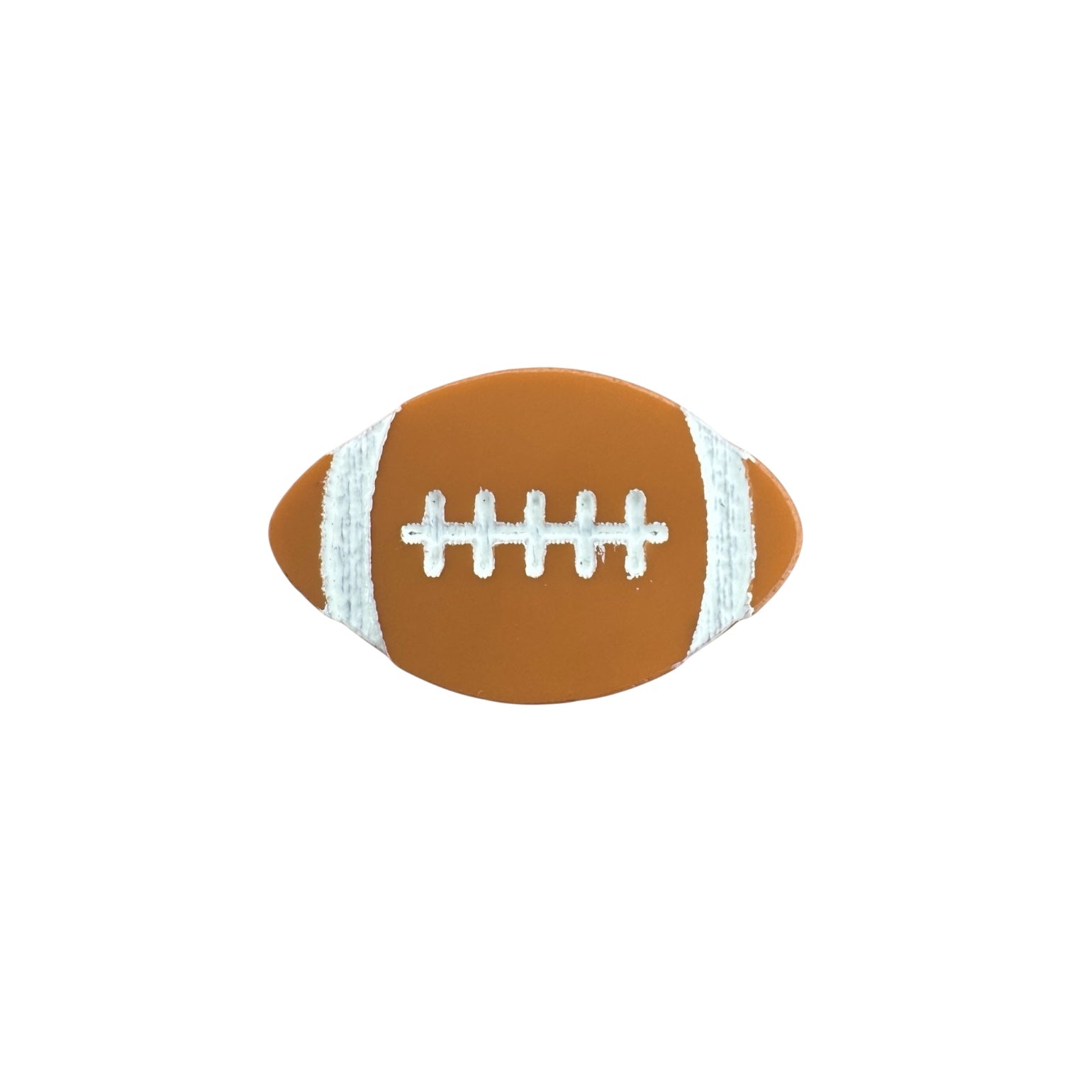 Pin of a football on a white background